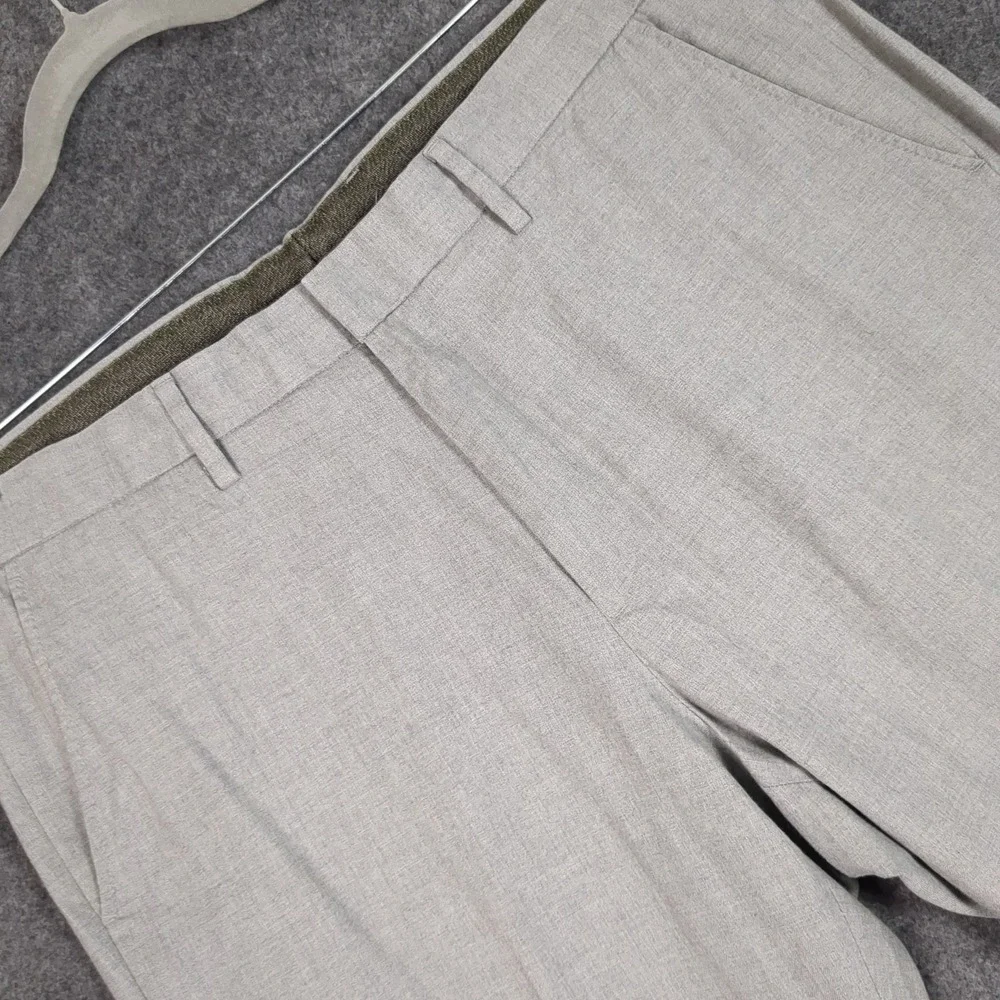 J.Crew‎ Bowery Slim Fit Dress Pants Mens 36x32 Heather Gray Textured Trousers